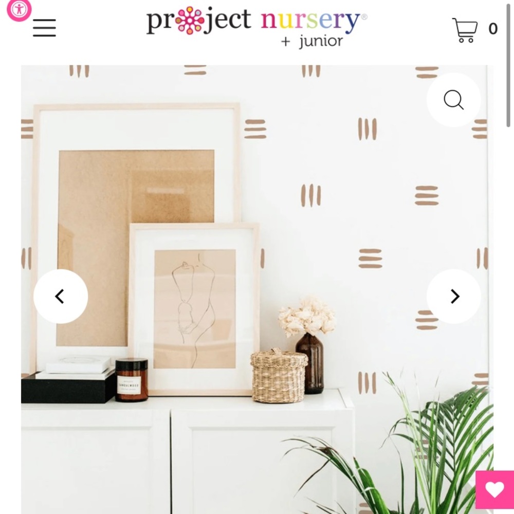 Small line decal set in warm beige